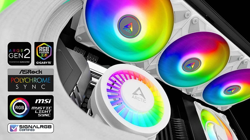 ARCTIC COOLING Liquid Freezer III 420 A-RGB (White) All-in-One CPU Water Cooler